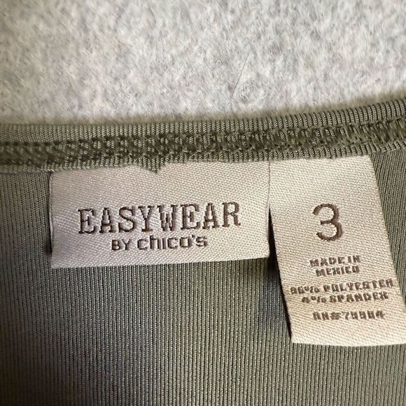 Easywear by Chico's Women's Size 3, L, Gray Sleeveless Tank Top Shirt - Picture 3 of 6